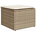Set Divano da Giardino 6 pz con Cuscini Beige in Polyrattan - Foto miniatura 6