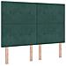 Letto Box Spring con Materasso e Panca Verde Scuro 140x190 cm Velluto - Foto miniatura 7