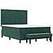 Letto Box Spring con Materasso e Panca Verde Scuro 140x190 cm Velluto - Foto miniatura 8