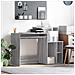 Scrivania con storage grigio sonoma 120.5x44x88.5 cm legno ingegnerizzato - Foto miniatura 2