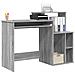 Scrivania con storage grigio sonoma 120.5x44x88.5 cm legno ingegnerizzato - Foto miniatura 3