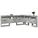 Testata contenitore Grigio cemento 160 cm Legno multistrato - Foto miniatura 3