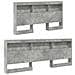 Testata contenitore Grigio cemento 160 cm Legno multistrato - Foto miniatura 4