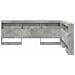 Testata contenitore Grigio cemento 160 cm Legno multistrato - Foto miniatura 5