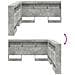 Testata contenitore Grigio cemento 160 cm Legno multistrato - Foto miniatura 9