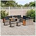 Set Divano da Giardino 14 pcs Grigio Grigio scuro - Foto miniatura 3