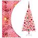 Albero di Natale con 150 LED con supporto Rosa 120 cm PVC - Foto miniatura 1