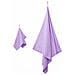 Set di Asciugamani Sportivi 2 pcs Viola Tessuto - Foto miniatura 3
