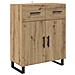 Credenza 2 pcs Rovere artigianale Legno Stratificato e Vetro - Foto miniatura 6