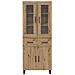 Credenza 2 pcs Rovere artigianale Legno Stratificato e Vetro - Foto miniatura 8