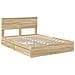 Letto con Contenitore con testiera Rovere Sonoma 150 x 200 cm - Foto miniatura 4