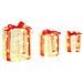Decorazione Scatola Regalo 3 pcs Bianco caldo 20 x 20 x 21 cm - Foto miniatura 2