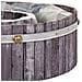 Cestino Tondo In Legno Grigio 40x40x12h - Foto miniatura 5