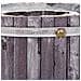 Cestino Tondo In Legno Grigio 40x40x12h - Foto miniatura 6