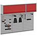 Set di armadi per attrezzi con lo scaffale 5 pcs Rosso - Foto miniatura 3