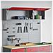 Set di armadi per attrezzi con lo scaffale 5 pcs Rosso - Foto miniatura 4