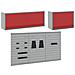 Set di armadi per attrezzi con lo scaffale 5 pcs Rosso - Foto miniatura 6