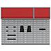Set di armadi per attrezzi con lo scaffale 5 pcs Rosso - Foto miniatura 7