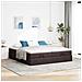 Struttura Letto Pouf con Materassi 160x200 cm in Tessuto - Foto miniatura 3