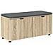 Panca per ingresso con cuscino Rovere Sonoma 100 x 38 x 46 cm - Foto miniatura 1