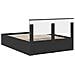 Struttura del letto Nero 150 x 200 cm Legno multistrato - Foto miniatura 9
