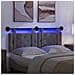 Testiera sospesa Con luce LED Grigio Scuro Velluto - Foto miniatura 5