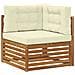 Set di divani da esterno con cuscino 6 pcs Naturale e Crema - Foto miniatura 4