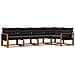 Set di divani da esterno con cuscino 5 pcs Naturale e Nero - Foto miniatura 1