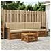 Set di divani da esterno con cuscino 5 pcs Naturale e Beige - Foto miniatura 2