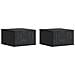 Tavolino da Parete Laterale 2 pcs Nero 34,5 x 33 x 20 cm - Foto miniatura 1