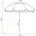 Ombrello da giardino 240 cm Poliestere 170T Arancione - Foto miniatura 7