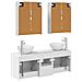Set di Armadi da Bagno 5 pcs Bianco 53 x 15,5 x 70 cm - Foto miniatura 8
