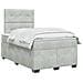 Letto box spring con materasso Grigio Chiaro 120 x 190 cm - Foto miniatura 3