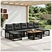 Set Divano da Giardino 8 pz Nero e Grigio scuro polyrattan - Foto miniatura 3