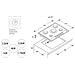 Piano Cottura CPG75SWPX a Gas 5 Fuochi Gas Colore Inox - Foto miniatura 4
