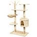 Albero Per Gatti Con Tiragraffi Sisal 125 Cm Beige - Foto miniatura 2