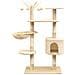 Albero Per Gatti Con Tiragraffi Sisal 125 Cm Beige - Foto miniatura 1