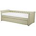Letto Da Giorno In Tessuto Beige 90x200cm Libourne - Foto miniatura 13