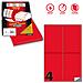 Etichetta Adesiva C / 519 Rosso Fluo 100fg A4 105x148mm (4et / fg) Markin - Foto miniatura 1