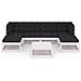 Set Divani Da Giardino 7 Pz Cuscini Legno Massello Pino Bianco - Foto miniatura 3