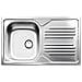 Lavello Cucina Vasca Con Gocciolatoio Dx Incasso Semifilo 50x86 Cm Acciaio  - Foto miniatura 1