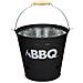Grill Secchio Barbecue Con Griglia Bbq Giardino Picnic Campeggio Portatile Nero - Foto miniatura 1