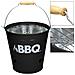 Grill Secchio Barbecue Con Griglia Bbq Giardino Picnic Campeggio Portatile Nero - Foto miniatura 6