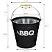Grill Secchio Barbecue Con Griglia Bbq Giardino Picnic Campeggio Portatile Nero - Foto miniatura 7