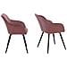 Set Di 2 Sedie In Velluto Rosa Bertille - Foto miniatura 2