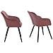 Set Di 2 Sedie In Velluto Rosa Bertille - Foto miniatura 9
