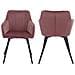 Set Di 2 Sedie In Velluto Rosa Bertille - Foto miniatura 10