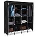 Armadio Spogliatoio In Tessuto Con Ante Zip E Tasche Laterali Home Misure 170x167x45cm Nero - Foto miniatura 1