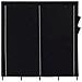 Armadio Spogliatoio In Tessuto Con Ante Zip E Tasche Laterali Home Misure 170x167x45cm Nero - Foto miniatura 5