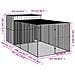 Casetta Cani Con Corsa Antracite 214x457x181 Cm Acciaio Zincato - Foto miniatura 8